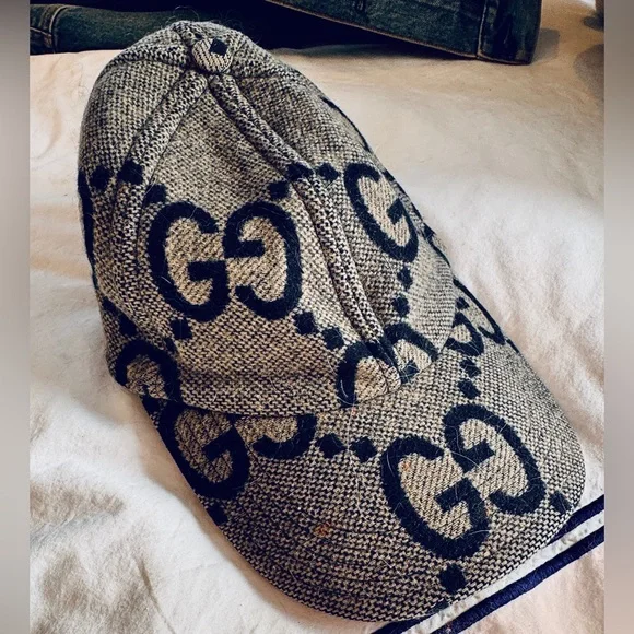 Gucci Wool Hat – Gray/Navy GG Motif - Picture 2 of 3